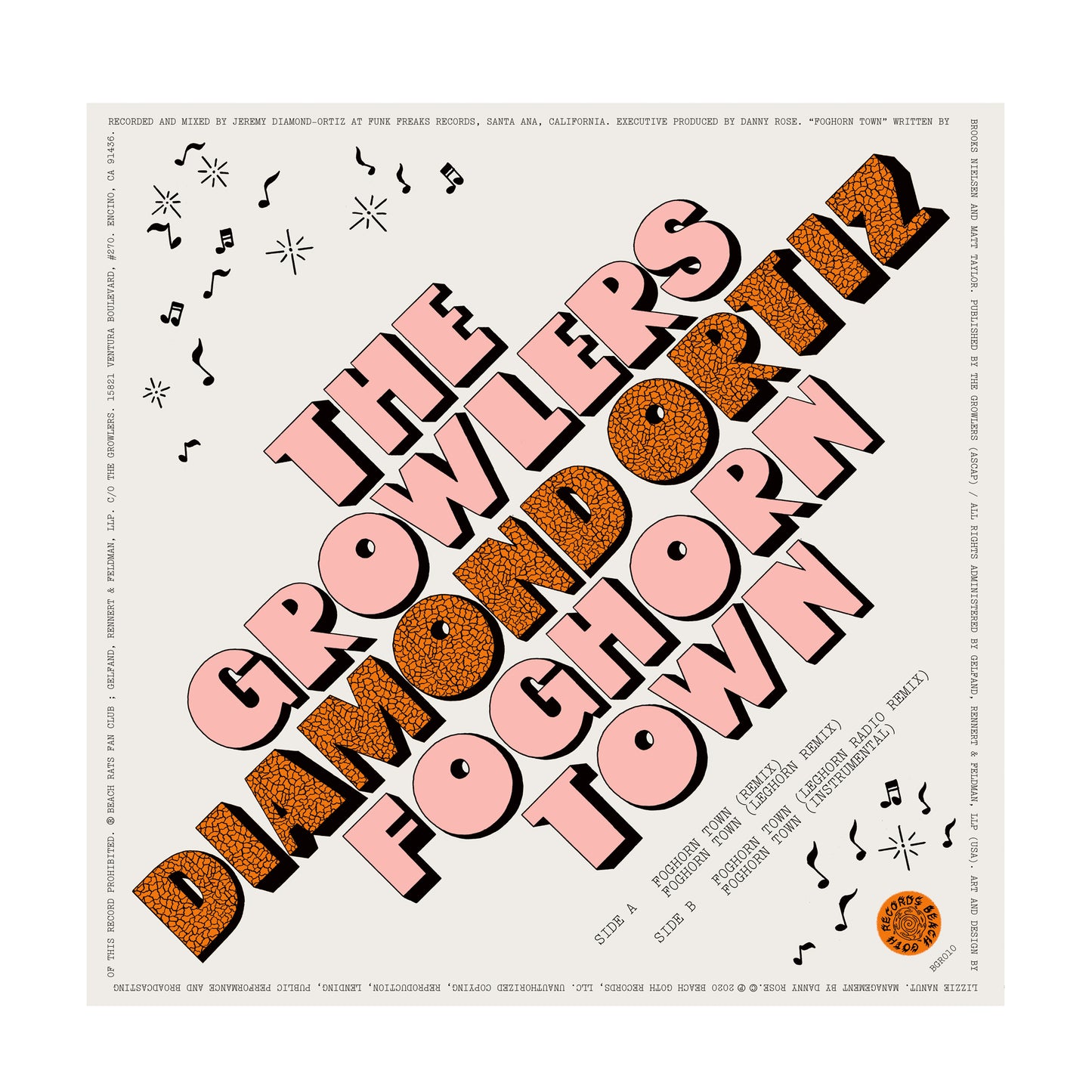 The Growlers – Diamond Ortiz Foghorn Town Remixes Vinyl