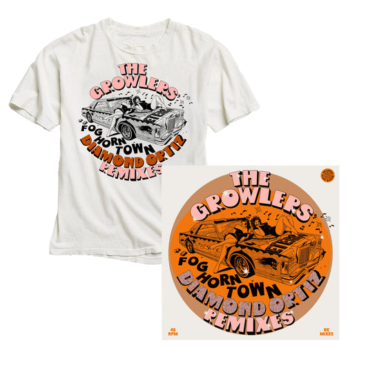 The Growlers - Diamond Ortiz Foghorn Town Remixes Vinyl + T-Shirt (Bundle)