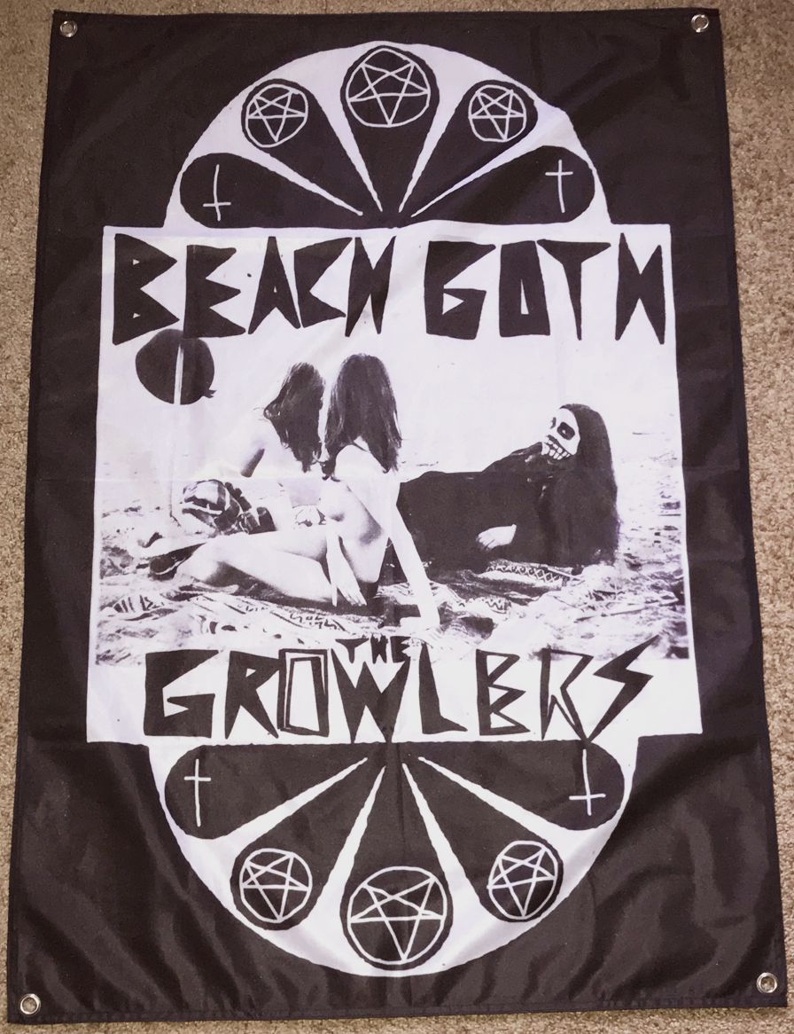 Classic Beach Goth Wall Flag