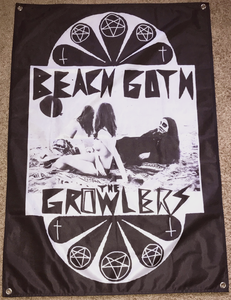 Classic Beach Goth Wall Flag